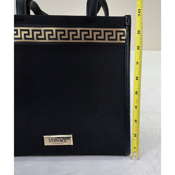 Versace Fragrances Canvas Bag Black Gold Travel Purse Handbag VIP GWP. New - Picture 7 of 16